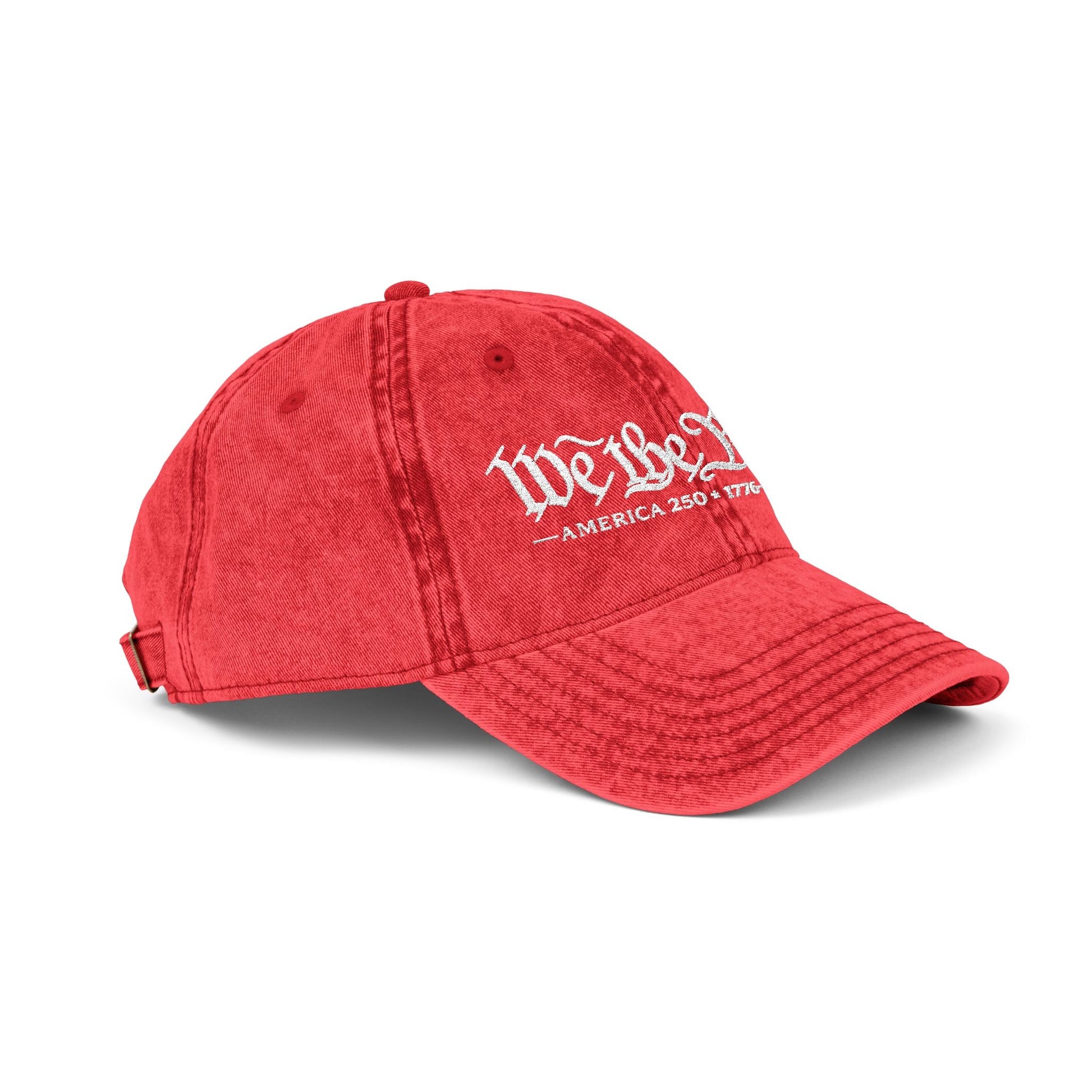 'We the People' Vintage Custom Embroidered Hat - PatriotDepot.com