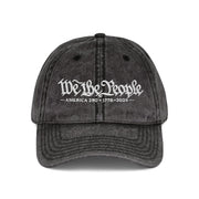 'We the People' Vintage Custom Embroidered Hat - PatriotDepot.com