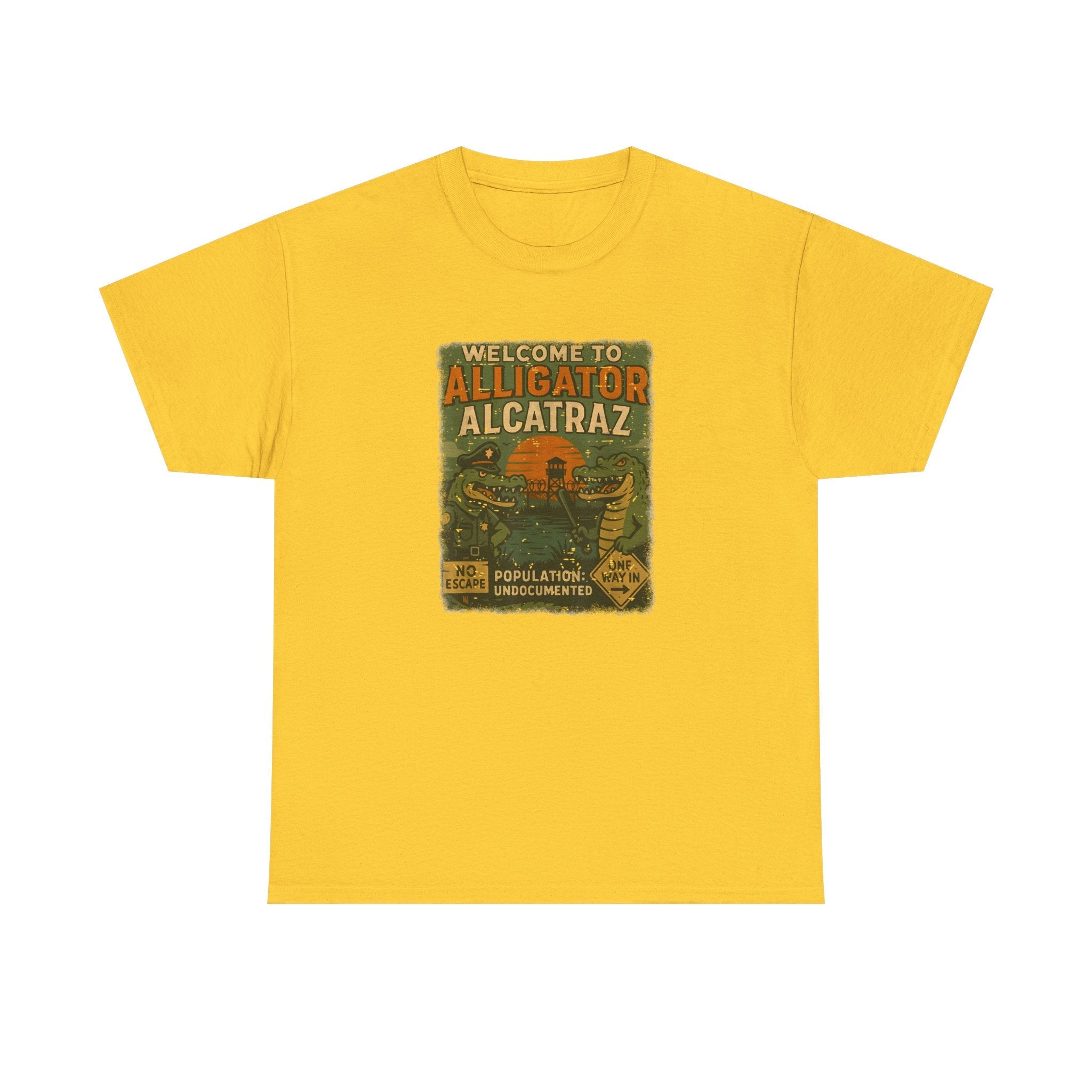 Welcome to Alligator Alcatraz (Population Undocumented) T-Shirt - PatriotDepot.com