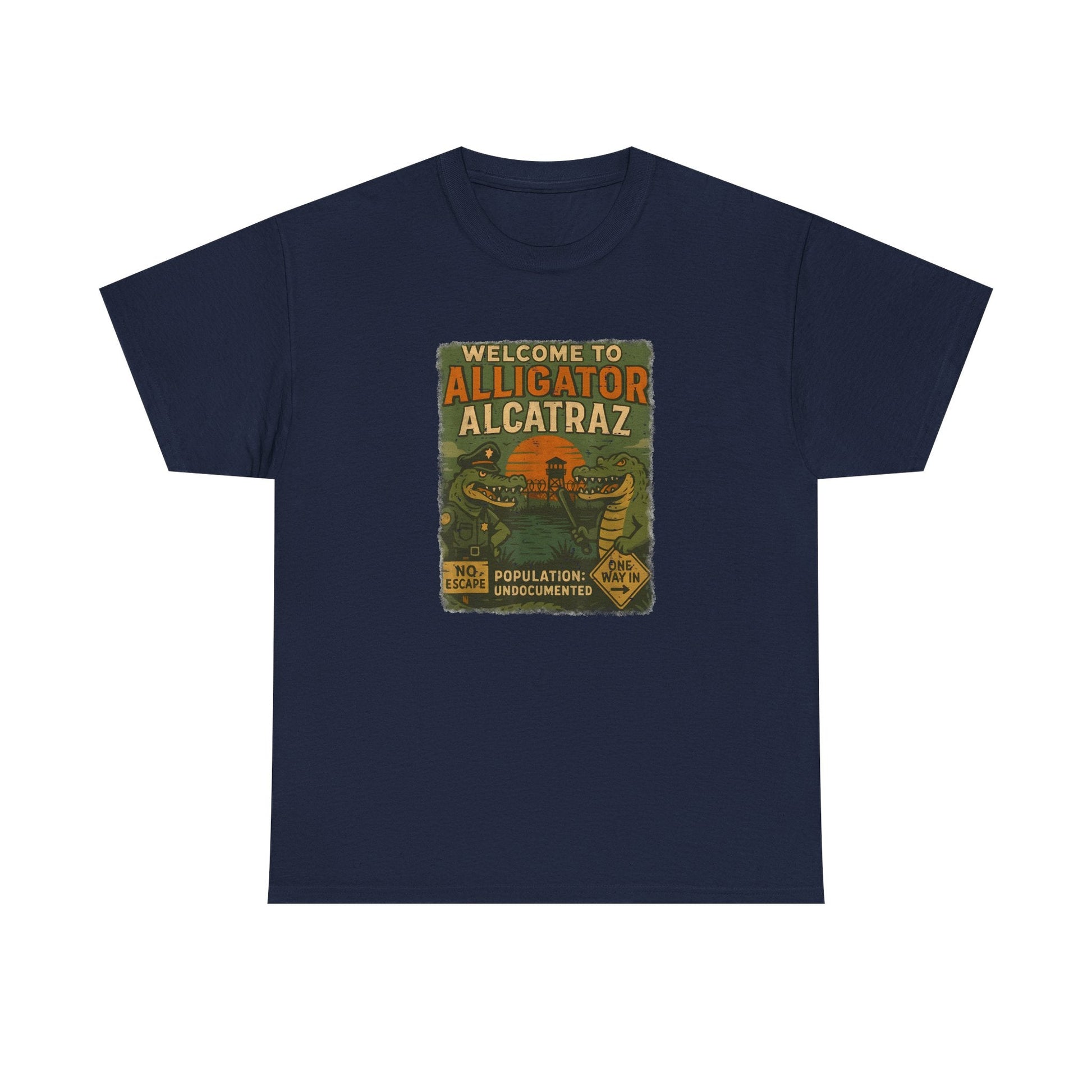 Welcome to Alligator Alcatraz (Population Undocumented) T-Shirt - PatriotDepot.com