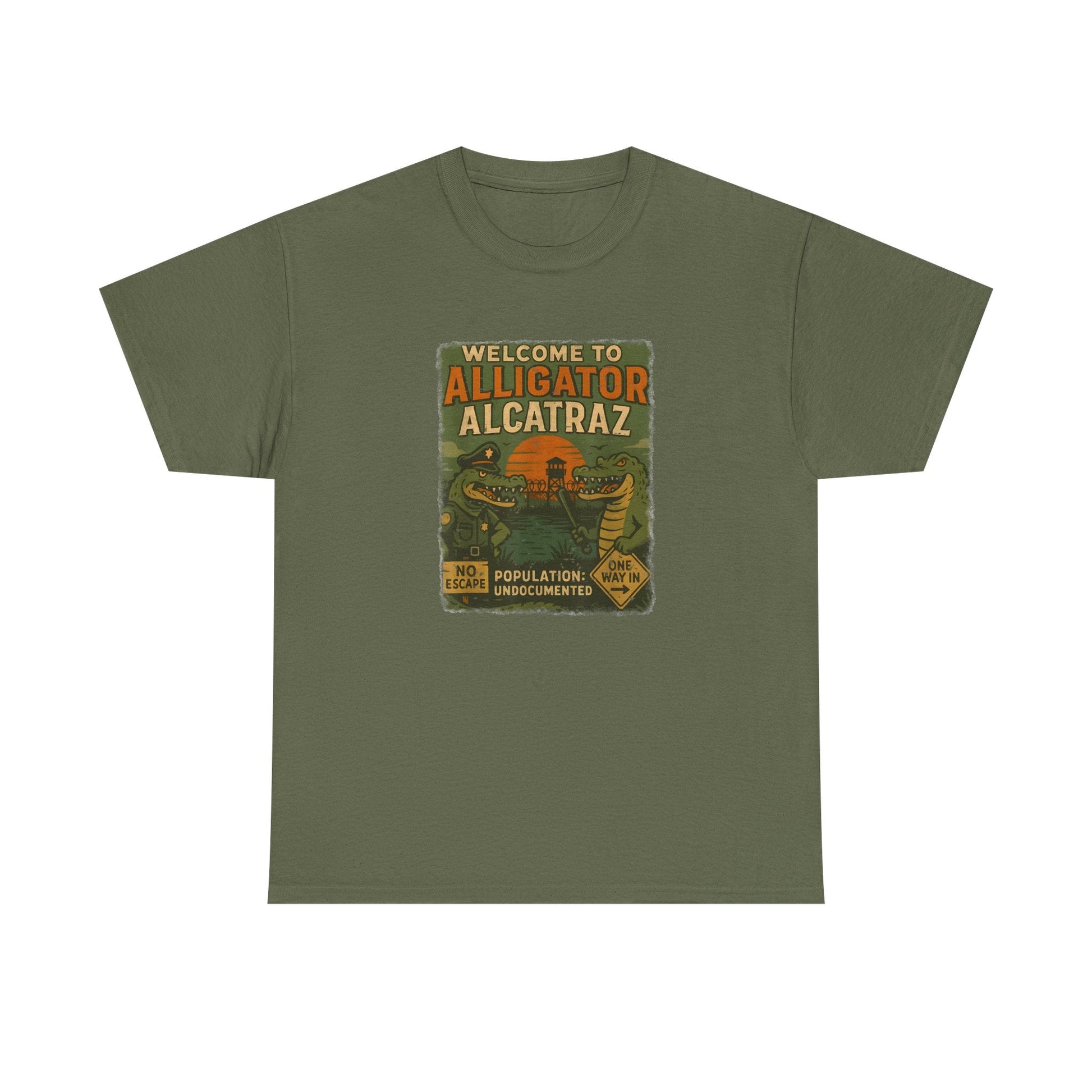 Welcome to Alligator Alcatraz (Population Undocumented) T-Shirt - PatriotDepot.com