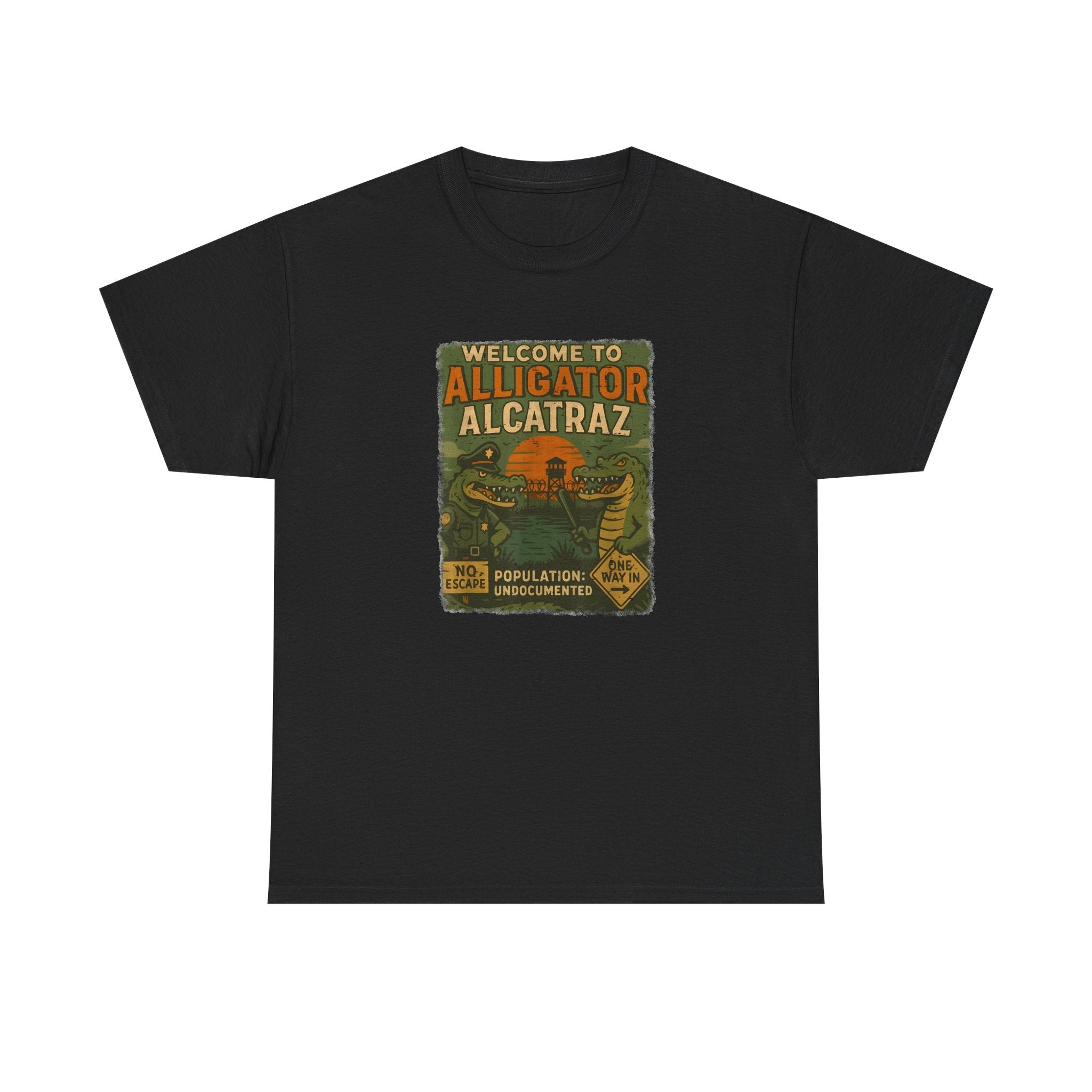 Welcome to Alligator Alcatraz (Population Undocumented) T-Shirt - PatriotDepot.com