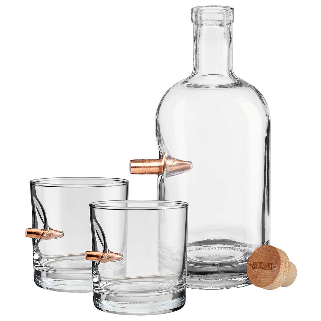 Whiskey Decanter and Rocks Glass Set (2 Styles) - PatriotDepot.com