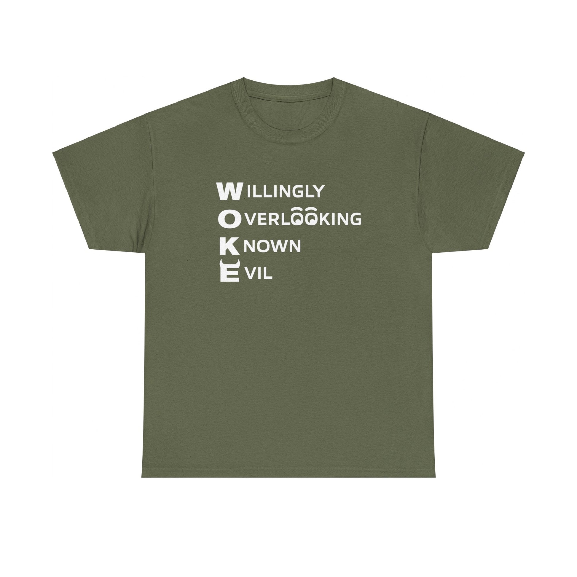 W.O.K.E. (Willingly Overlooking Know Evil) T-Shirt - PatriotDepot.com