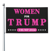 Women For Trump 2024 Black 3'x5' Flag - PatriotDepot.com