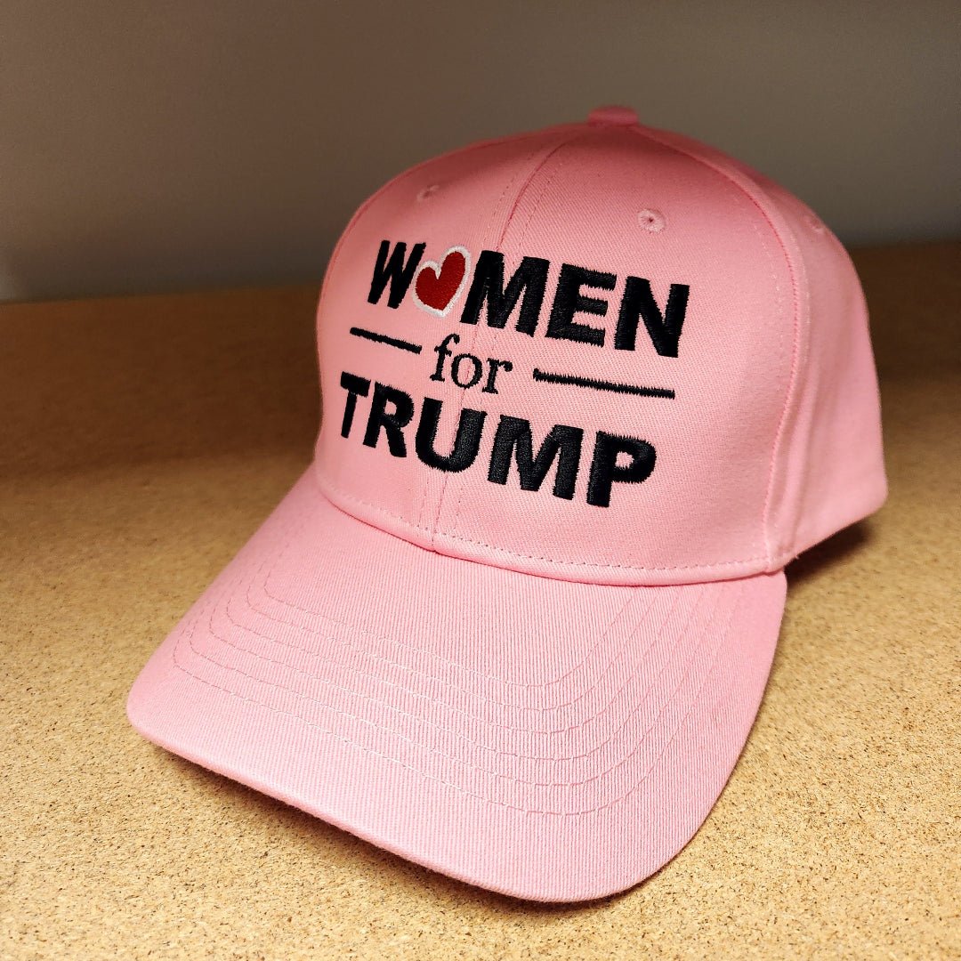 Women For Trump Embroidered Hat (Pink) - PatriotDepot.com