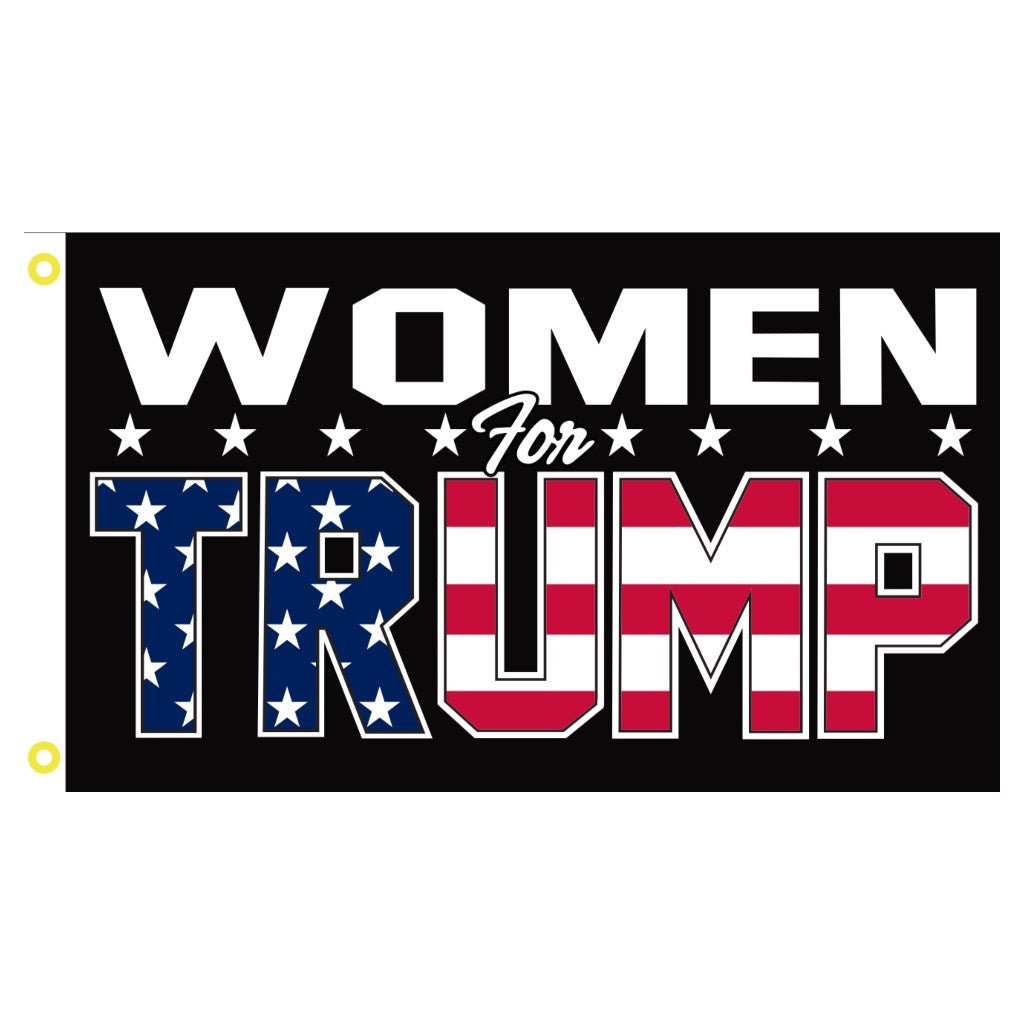 Women for Trump (Patriotic Design) 3'x5' Flag - PatriotDepot.com