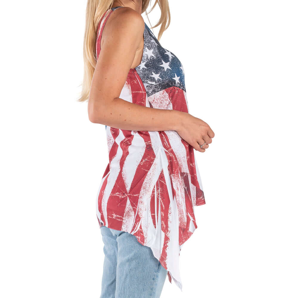 Women's Made in USA Sharkbite Tank Tunic - PatriotDepot.com