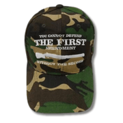 You Cannot Defend The First Amendment Without The Second Embroidered Hat (Camo) - PatriotDepot.com