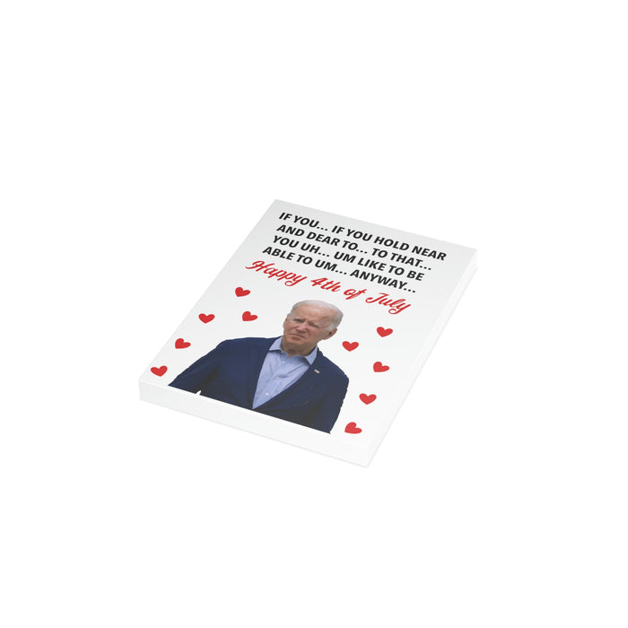 If You Hold Near And Dear.. Biden Greeting Card (1, 10, 30, and 50pcs)