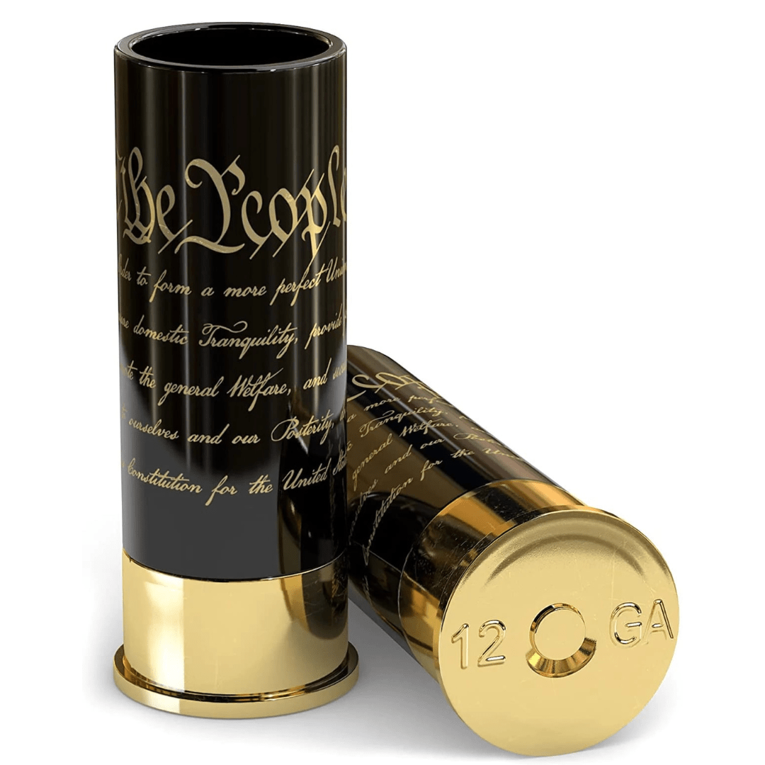 12 Gauge Shot Glasses Set of 4 - Preamble We The People Constitution - PatriotDepot.com