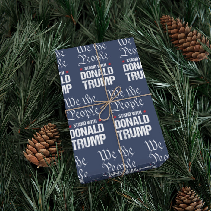 We The People Stand With Donald Trump Wrapping Paper (1 Roll)