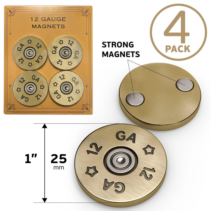12 Gauge Bullet Magnets (4pk)