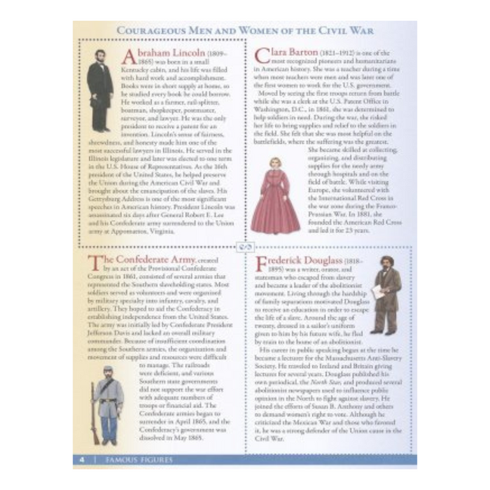 Famous Figures of the Civil War: Movable Paper Figures to Cut, Color and Assemble