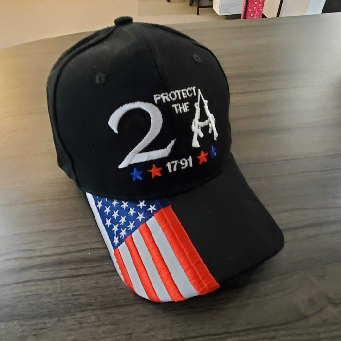 Protect the 2A Custom Embroidered Hat with Flag Bill