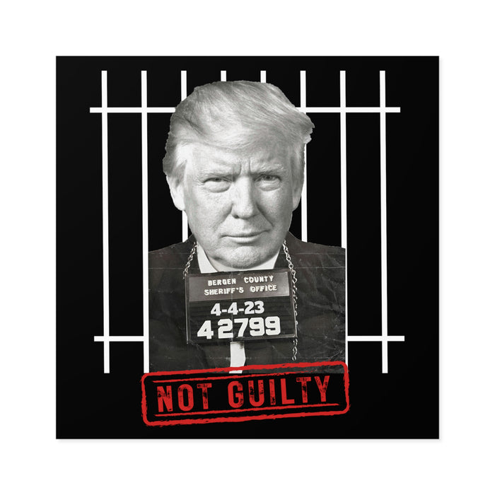 Donald Trump "Not Guilty" Bumper Sticker (3 Sizes)