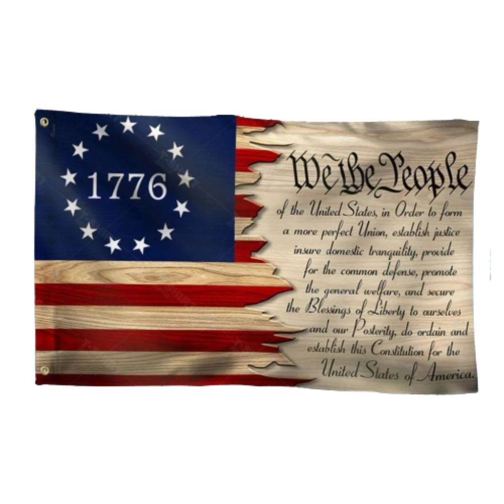 1776 Betsy Ross U.S. Constitution (Split) 3'x5' Flag - PatriotDepot.com