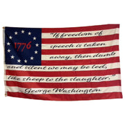 1776 George Washington "Freedom of Speech" 3'x5' Flag - PatriotDepot.com