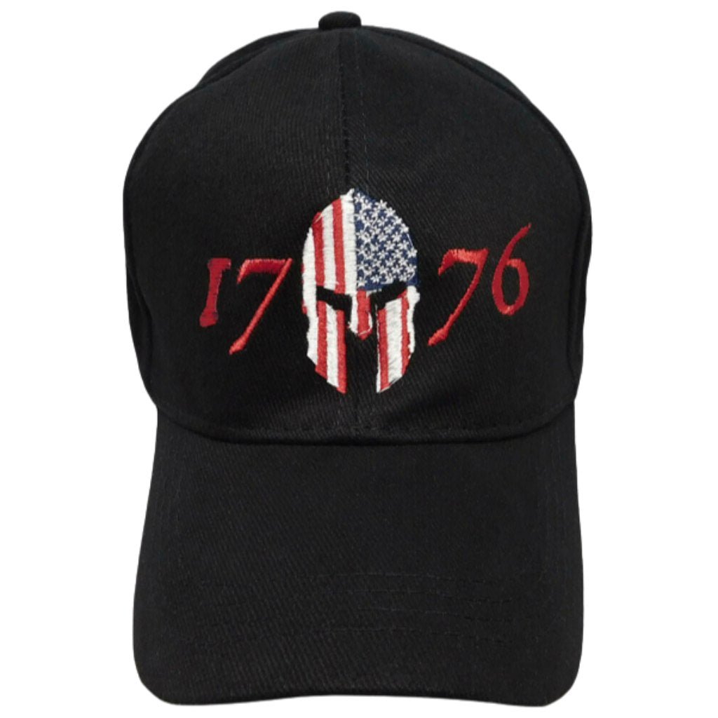 1776 Molon Labe Patriotic Warrior Embroidered Hat - PatriotDepot.com