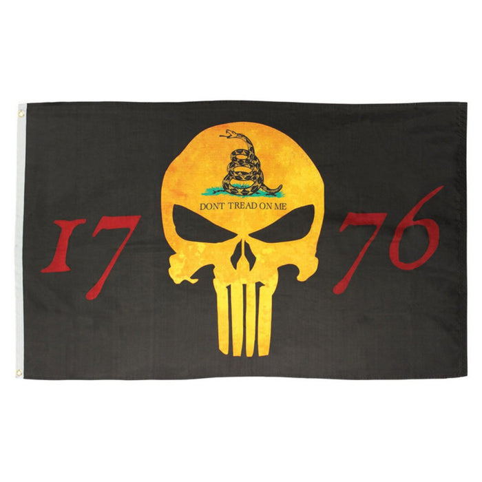 1776 Punisher Don't Tread on Me Gadsden 3'x5' Flag