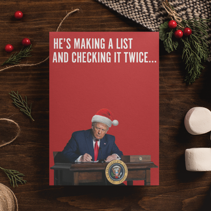 He's Making A List Card (Printable Download)