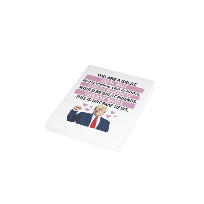 Trump: You are a Great Wife Greeting Cards (1, 10, 30, and 50pcs)