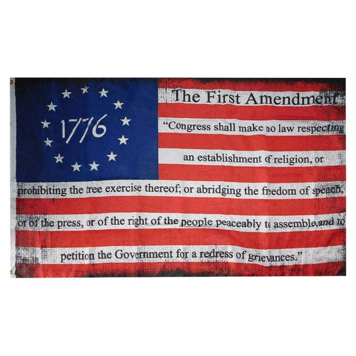 1st Amendment 1776 Betsy Ross 3'x5' Flag (Distressed)