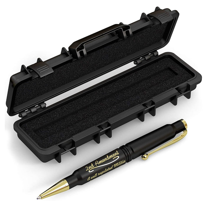 .308 Real Bullet 2nd Amendment Authentic Brass Casing Refillable Twist Pen w/Tactical Box