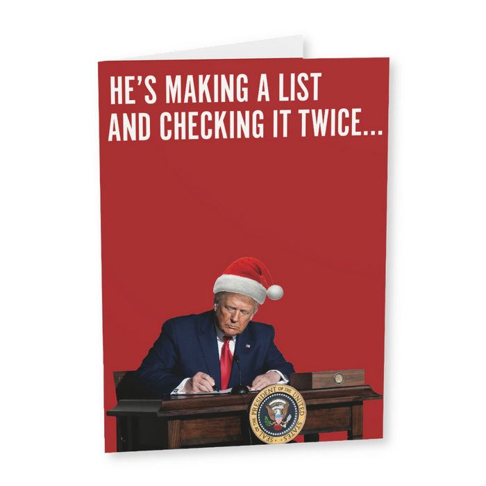 He's Making A List Card (Printable Download)