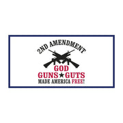 2A God Guns and Guts Made America Free Bumper Sticker - PatriotDepot.com