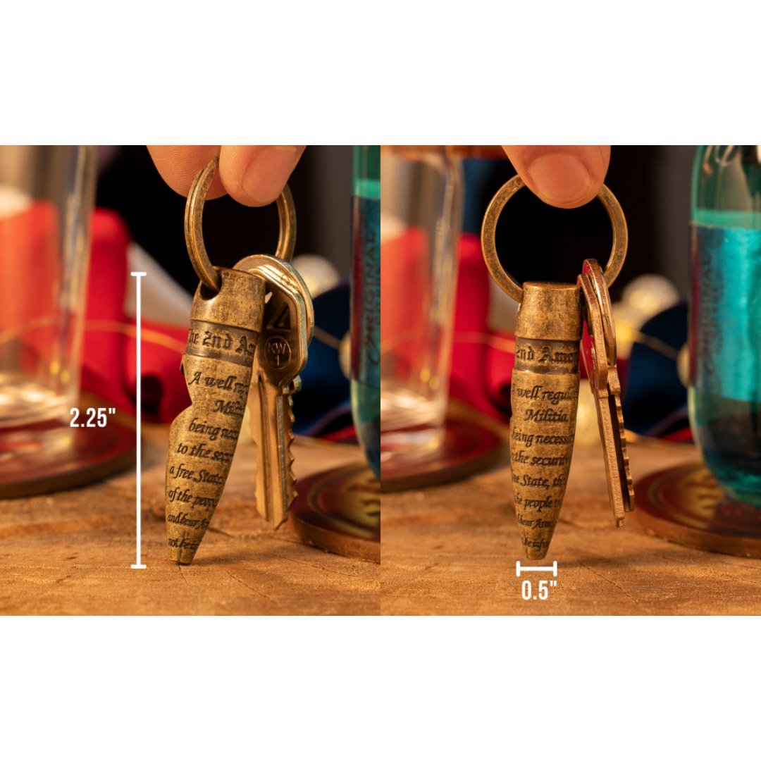 2nd Amendment 50 BMG Keychain Bottle Opener - PatriotDepot.com