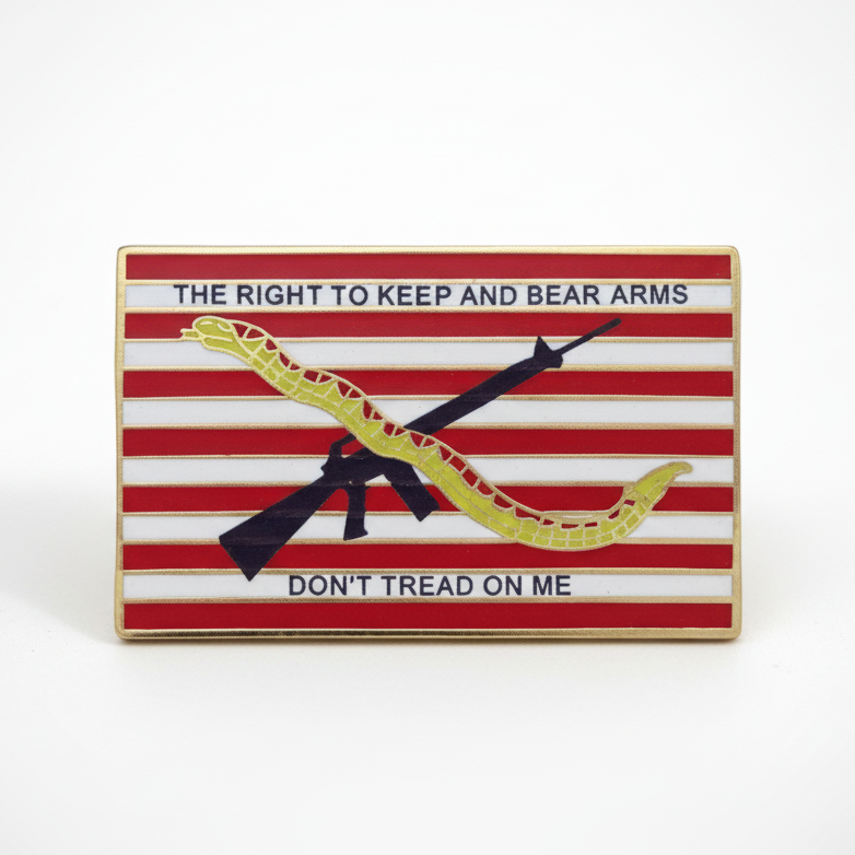 2nd Amendment Navy Jack Don't Tread On Me Lapel Pin - PatriotDepot.com