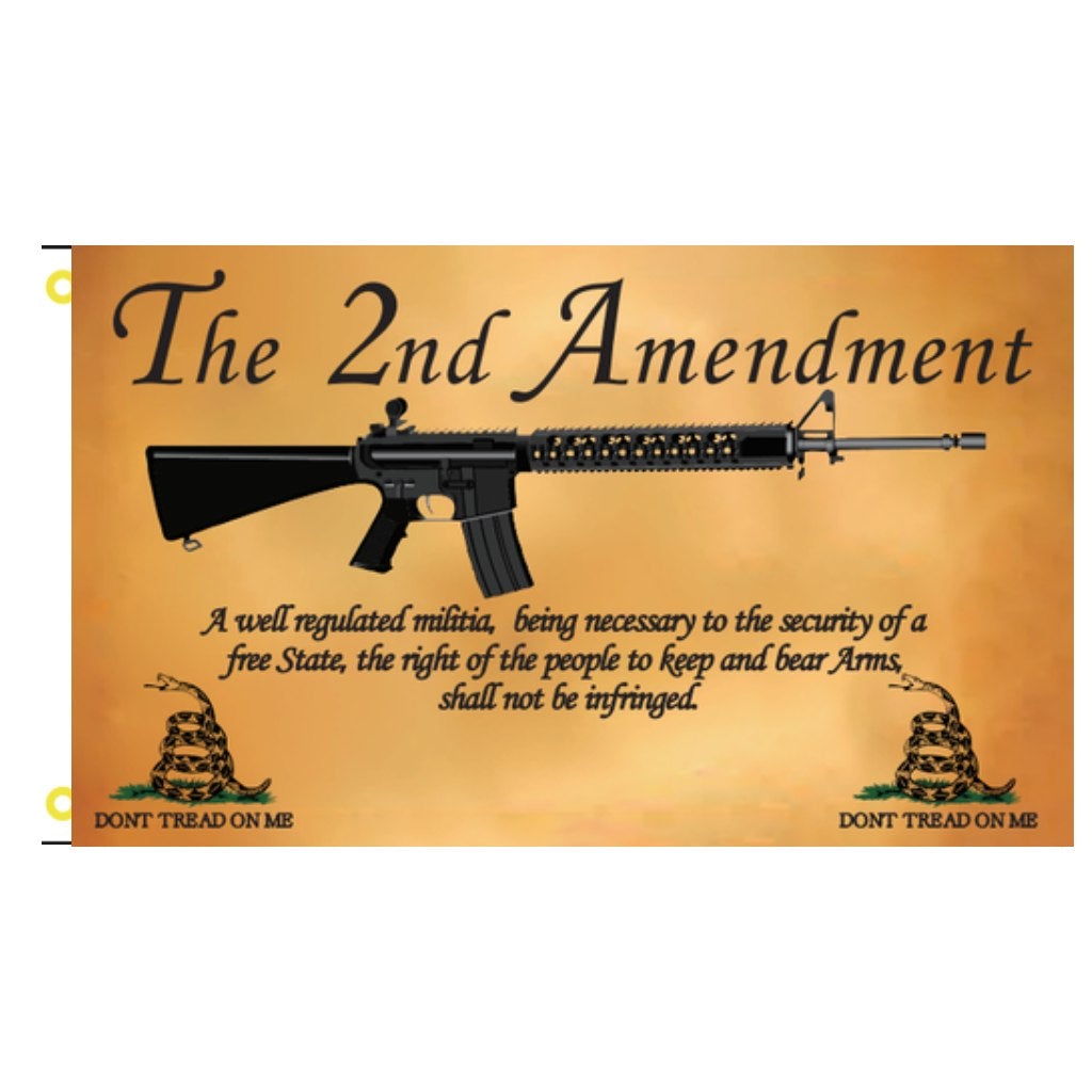 2nd Amendment Parchment DTOM 3'x5' Flag - PatriotDepot.com