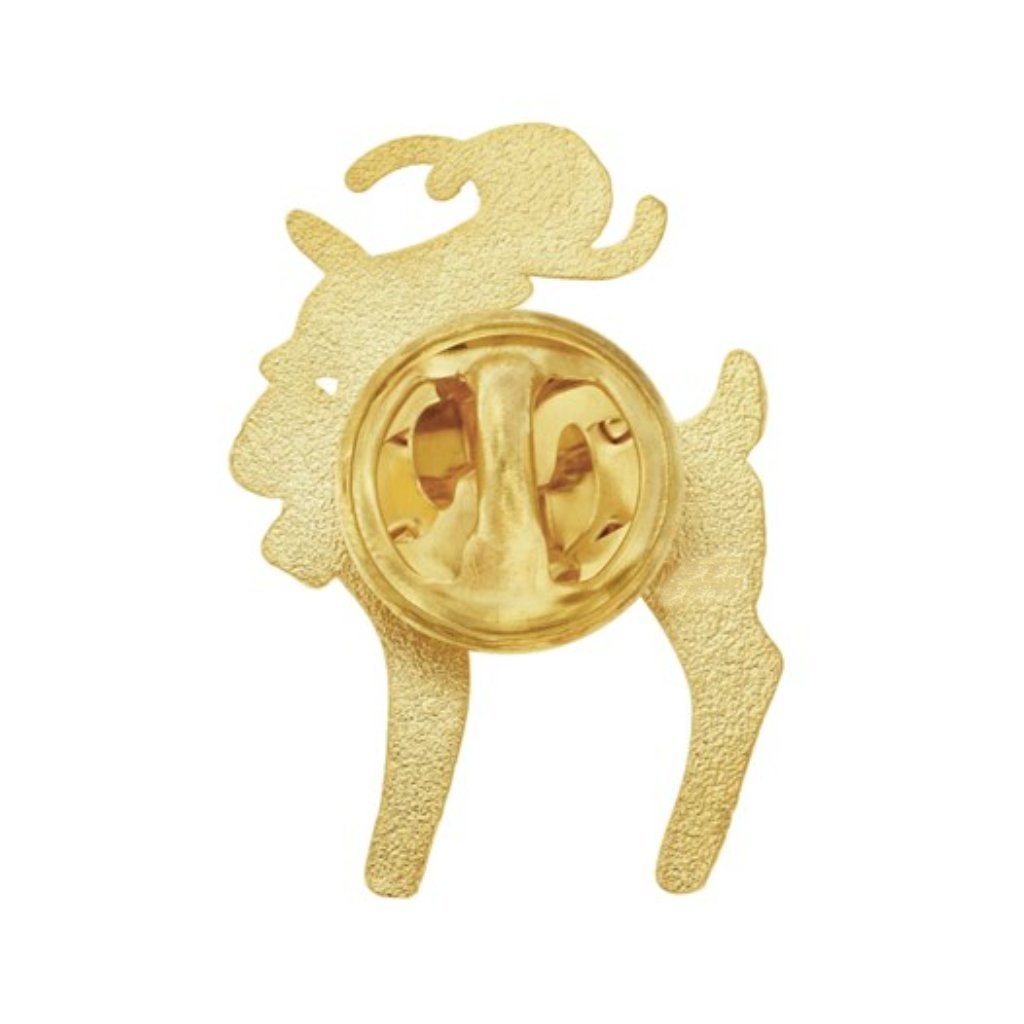 3D Pewter Reindeer Lapel Pin (Plated in Gold) - PatriotDepot.com