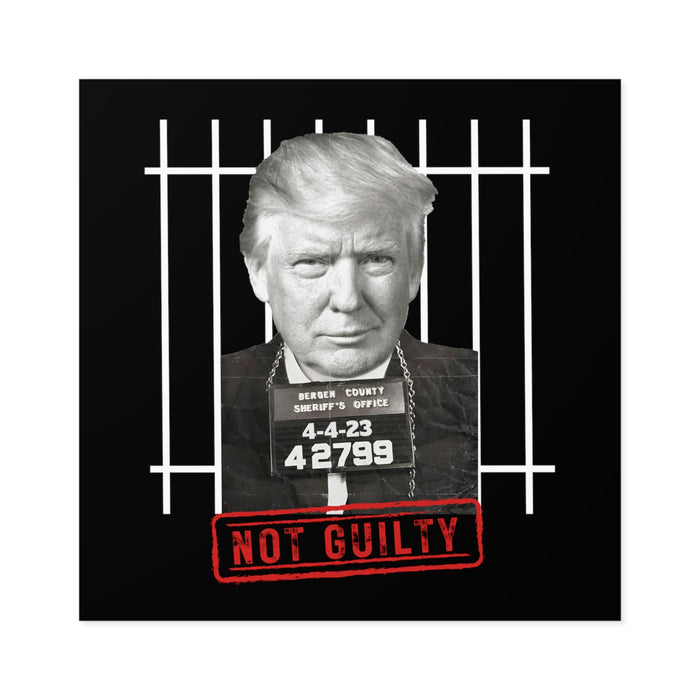 Donald Trump "Not Guilty" Bumper Sticker (3 Sizes)