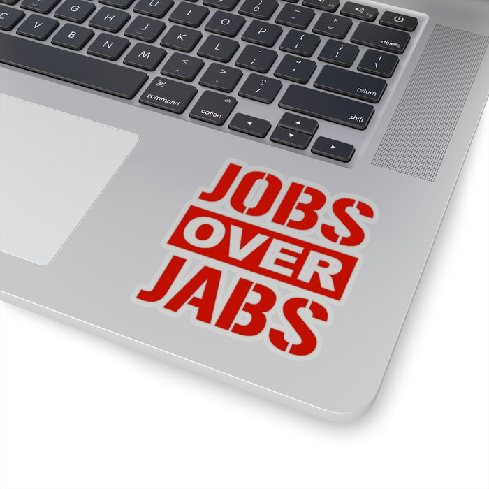 Jobs Over Jabs Kiss-Cut Stickers (4 Sizes)