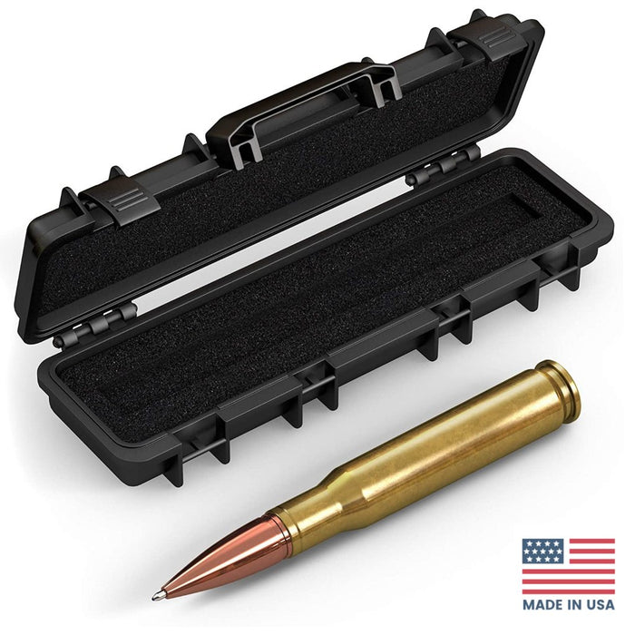 50 BMG Authentic Brass Casing Refillable Twist Pen w/ Tactical Gift Box (Made in the USA)