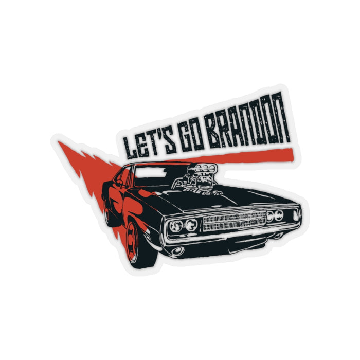 LET'S GO BRANDON, MUSCLE CAR B1 Kiss-Cut Stickers (4 sizes)