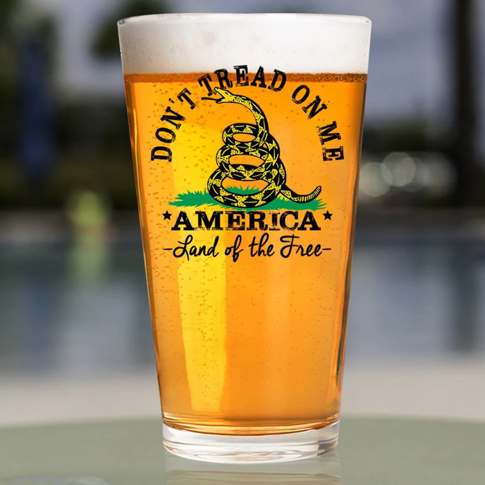 Don't Tread On Me - America Land of the Free Pint Glass
