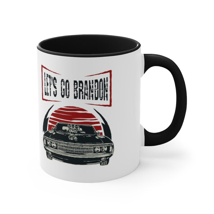 LET'S GO BRANDON, MUSCLE CAR 2 Mug (2 sizes, 2 colors)