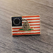 1776 Betsy Ross Don't Tread on Me Lapel Pin