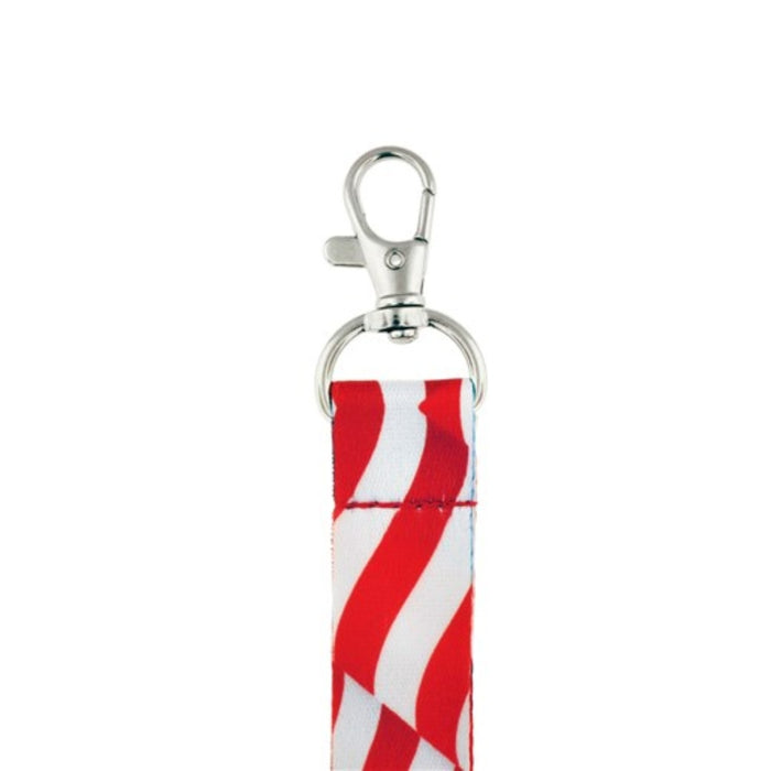 Patriotic Waving American Flag Lanyard