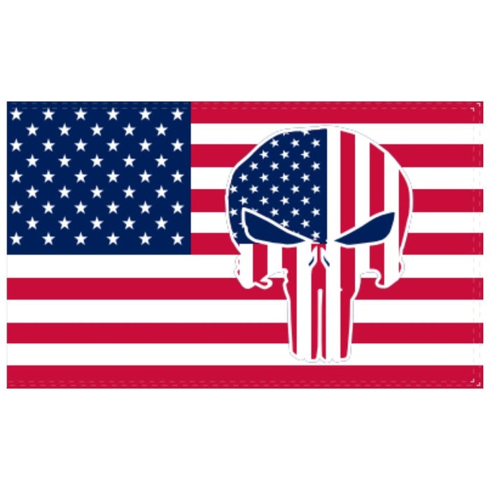 American Police Patriotic Skull 3'x5' Flag
