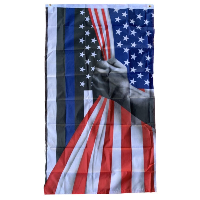 American Flag Thin Blue Line Reveal 3'x5' Flag