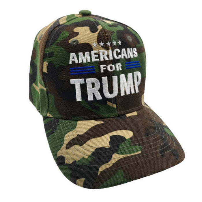 Americans for Trump Embroidered Hat (Camo)