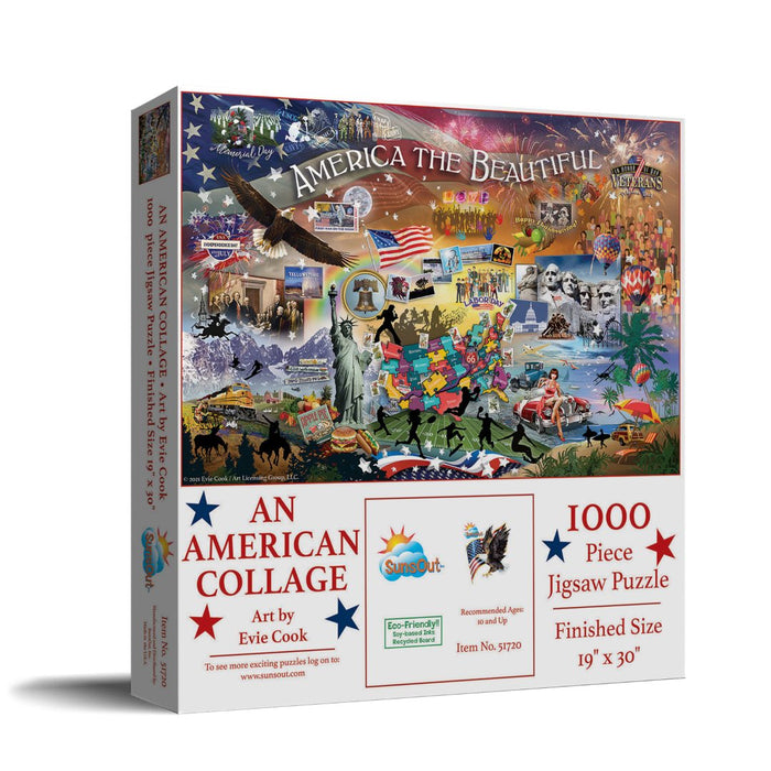 An American Collage 1000 Piece Puzzle (Made in the USA)