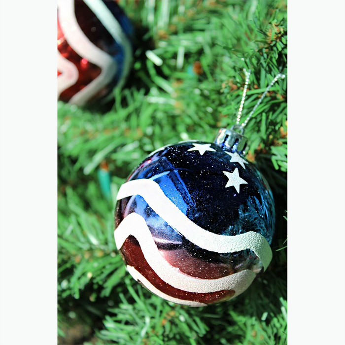 Patriotic Christmas Ornaments (6-Pack)