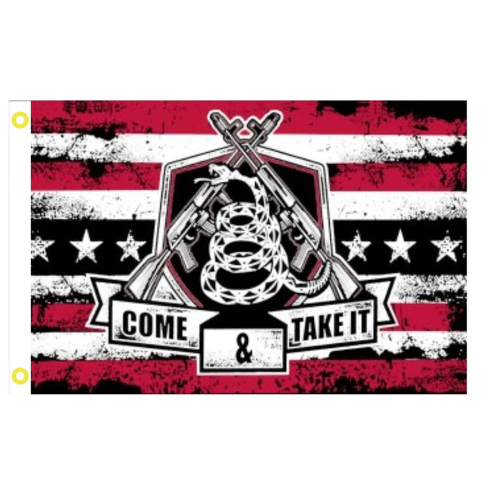 Come and Take It Gadsden Arms 3'X'5' Flag