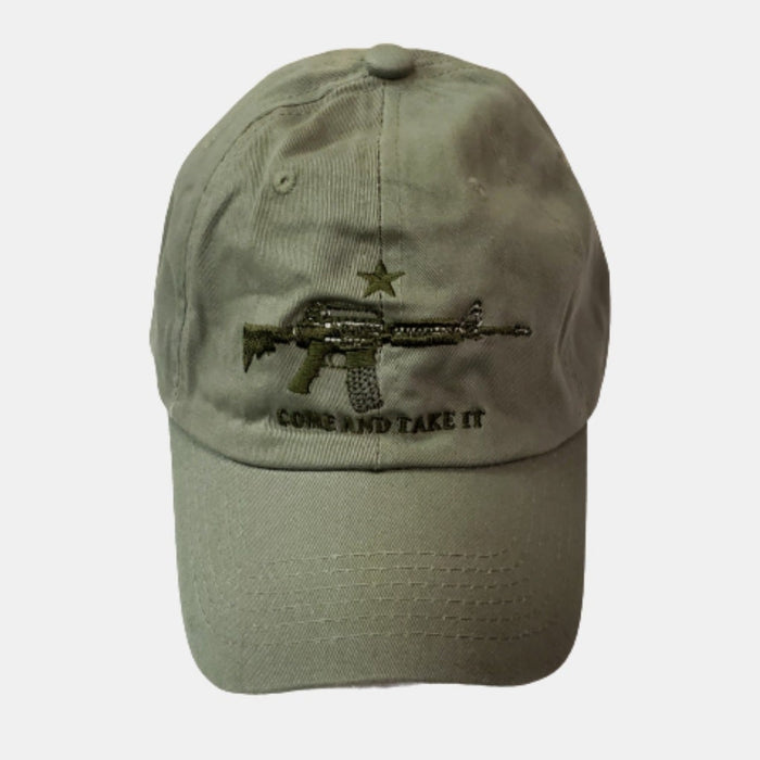 Come and Take It Custom Embroidered Hat (Military Green)