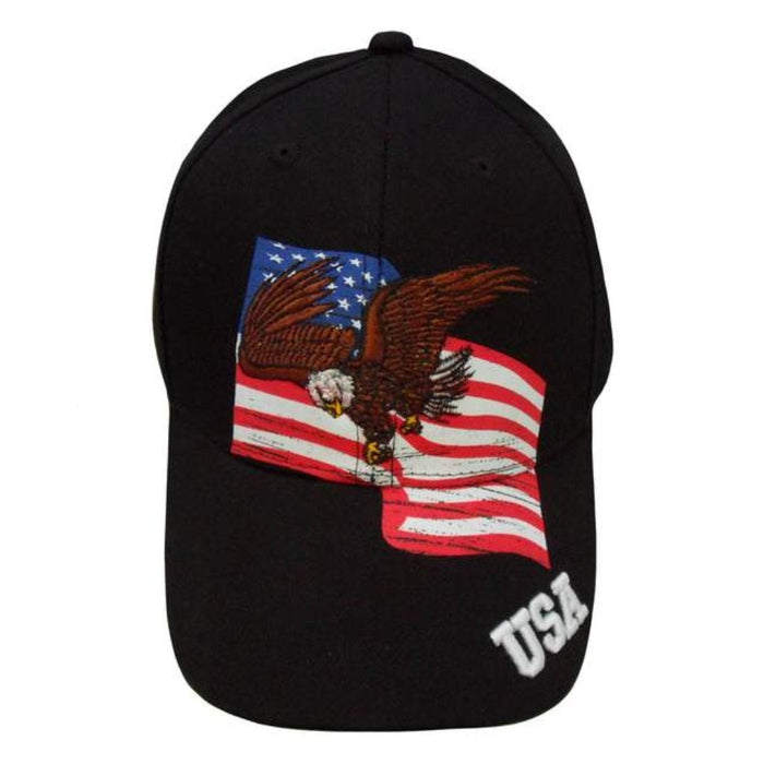 Eagle in Flight American Flag Custom Embroidered Hat